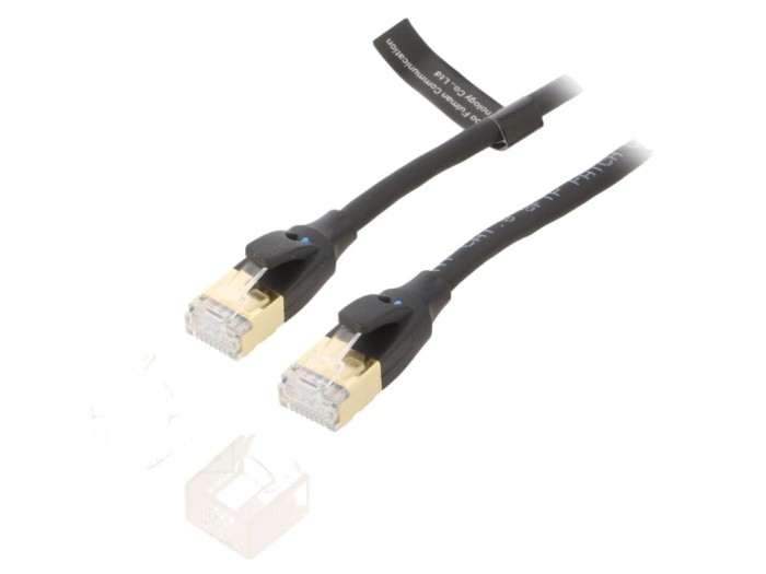 Patch Cord S/FTP Cat 8 Negru 1m