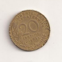 Moneda Franta - 20 Centimes 1963 v3