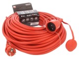 Prelungitor alimentare KEL 3x2,5mm2 30m 16A cu 1 priză roșie