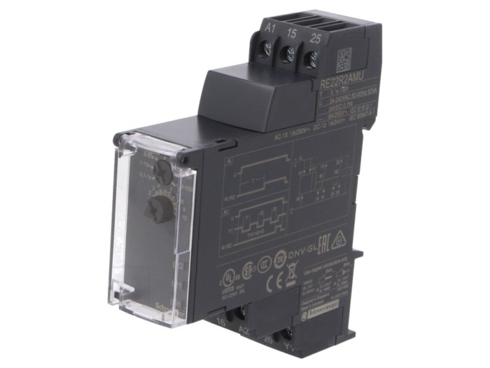 Timer programabil DPDT 0,05s-100h IP20