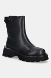 GOE cizme de piele culoarea negru, cu platformă, izolare ușoară, SS2N4143 BLACK