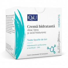 Cremă hidratanta cu aloe vera și acid hialuronic Hidratis Q4U, 50 ml, Tis Farmaceutic