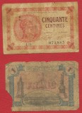 1 Franc 1917, 50 centimes 1920 - 2 bancnote Franta