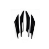 Set 4 Ornamente Aripioare Bara Negru Lucios V1 ALM, Tuning Auto Exterior, Universal