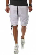 Pantaloni scurti de trening albi ZR A5678 92-3 foto