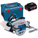 Bosch GKS 18V-68 GC BITURBO + GBA - Fierastrau circular 190x30 mm valiza speciala + Acumulator Li-Ion 18 V 5 Ah