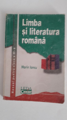 Limba si literatura romana Manual pentru clasa a XII a foto