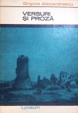 Versuri și Proză Grigore Alexandrescu - Ed. Tineretului 1967, Colecția Lyceum, Carte de Poezie, Limba Rom&acirc;nă, 273 Pagini