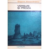 VERSURI SI PROZA-GRIGORE ALEXANDRESCU-261075