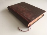 BIBLIA 1909 &rdquo;EDITIUNE NOUA, REVAZUTA DUPA TESTURILE ORIGINALE&rdquo; SOCIETATEA BIBLICA. SCRIS MARE. FORMAT MARE 29X20CM., COTOR+ COLTURI REFACUTE IN PIELE