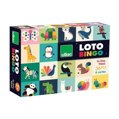 Joc LOTO din lemn - Animale curcubeu - Andy Westface foto