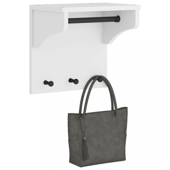 vidaXL Suport pentru haine &quot;SANDNES&quot; alb 43x30x42 cm lemn masiv de pin