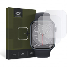 Set 2 Folii de protectie Hofi Hydroflex Pro+ pentru Apple Watch 4/5/6/7/8/9/SE (44/45 mm) Transparent