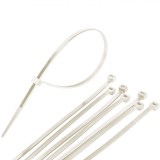 Coliere Cabluri Plastic Albe 20cm, Set 60 Bucăți, Bride Fixare, Organizare Cabluri