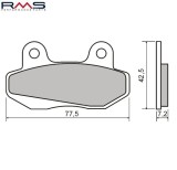 Set placute frana fata Honda MBX 50 - Hyosung Aquila - GT - Peugeot Speedfight 3 - Speedfight 4 - Sachs Mad Ass 50-125cc (RMS)