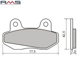 Set placute frana fata Honda MBX 50 - Hyosung Aquila - GT - Peugeot Speedfight 3 - Speedfight 4 - Sachs Mad Ass 50-125cc (RMS), Oem