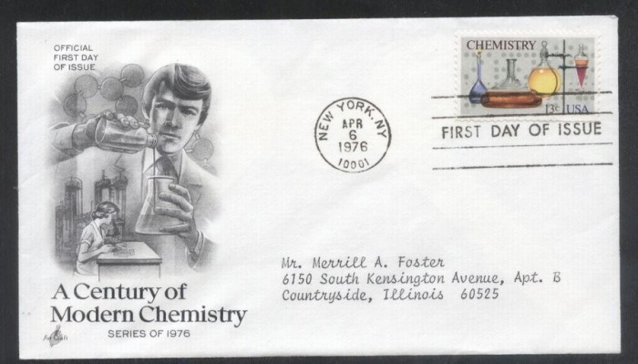 United States 1976 Chemistry FDC K.701