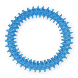 TPR inel din cauciuc cu țepișori - albastru 12,5cm, PET NOVA