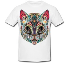 Tricou &amp;quot; Psychedelic cat &amp;quot; foto