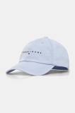 Tommy Jeans șapcă de baseball din bumbac cu imprimeu, AW0AW17308