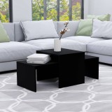 VidaXL Set măsuțe de cafea, negru, 100x48x40 cm, PAL