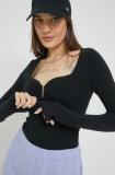 Abercrombie &amp; Fitch body femei, culoarea negru