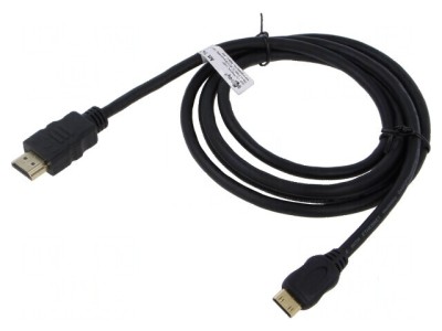 Cablu HDMI 2.0 HDCP 2.2, 1m, mini HDMI mufă, PVC foto