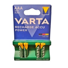 Set 4 acumulatori 1,2V pentru Lampi Solare AAA, HR03, 550 mAh, Ni-Mh, Varta