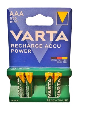 Set 4 acumulatori 1,2V pentru Lampi Solare AAA, HR03, 550 mAh, Ni-Mh, Varta foto