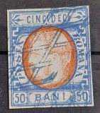 Romania 1869 - Carol l cu Favoriti 50 bani
