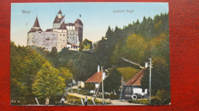 Bran 1923 Castelul regal C.P. circ. RARA foto