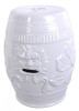 Scaun ceramica asiatica alba cu dragoni PIN015, Decorative