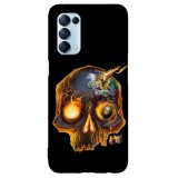 Husa compatibila cu Oppo Find X2 Pro model Fire skull, Silicon, TPU, Viceversa, Transparent, Carcasa