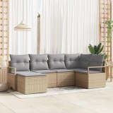 Cumpara ieftin Set de canapele pentru grădină 6 pcs Bej Rattan poli