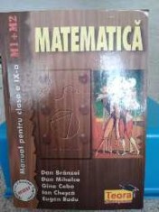 Matematică. M1 + M2. Clasa a IX-a. Br&amp;acirc;nzei, Mihalcea, Caba. 1999 foto