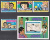 Ciad 1979 - Anul Internațional al Copilului, Serie + Colita, MNH