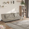 Canapea Extensibila 2 Locuri vidaXL Gri Deschis Catifea + 2 Perne, 200x84.5x69 cm, Cadru Lemn, Multifunctionala
