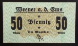 Bancnota istorica 50 PFENNIG - GERMANIA (IMPERIUL GERMAN), anul 1920 * cod 6 B = NOTGELD