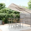 VidaXL Set bar pentru grădină, 5 piese, gri, poliratan/lemn acacia 3187693