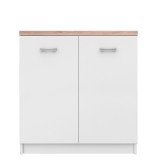 Cumpara ieftin Comoda 2 usi pal alb natur stejar sonoma Topty 80x33x85 cm