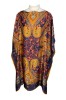 Rochie Poncho Dama Dacali, Galben-Portocaliu, One Size, Vascoza &amp; Matase, Lungime Midi, Rochie de Vara Vaporoasa