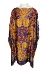 Rochie tip poncho MT dama, Dacali, galben/portocaliu, one size