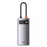 DOCKING Station Baseus Metal Gleam,conectare PC USB-C, USB 3.0x1|USB 2.0x1|USB Type C x 1 PD 100W 5V/9V/ 4.5V/20V 5A (Max) | HDMI x 1/4K/30Hz,gri &quot;CAH