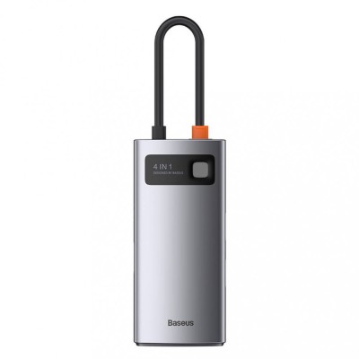 DOCKING Station Baseus Metal Gleam,conectare PC USB-C, USB 3.0x1|USB 2.0x1|USB Type C x 1 PD 100W 5V/9V/ 4.5V/20V 5A (Max) | HDMI x 1/4K/30Hz,gri &amp;quot;CAH foto