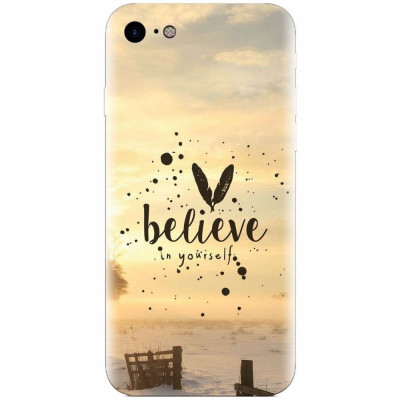 Husa silicon pentru Apple Iphone 8, Believe In Yourself foto