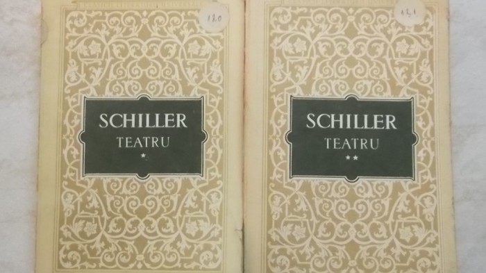Schiller - Teatru, vol. I-II, ESPLA, 1955