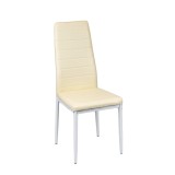 Scaun bucatarie Tino NOVA bej, piele textilă, metal, 50x41x96cm, fara brate, 130kg