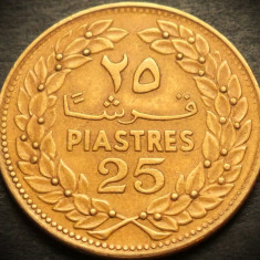 Moneda exotica 25 PIASTRES - LIBAN, anul 1972 * cod 1782 = excelenta