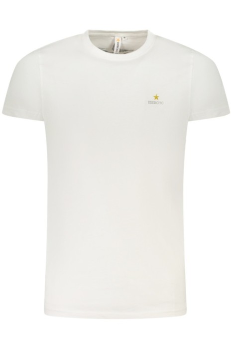 Esercito Tricou barbati, din bumbac, cu mini logo, Regular fit, Alb, S