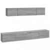 Set dulapuri TV, 4 piese, gri sonoma, lemn prelucrat